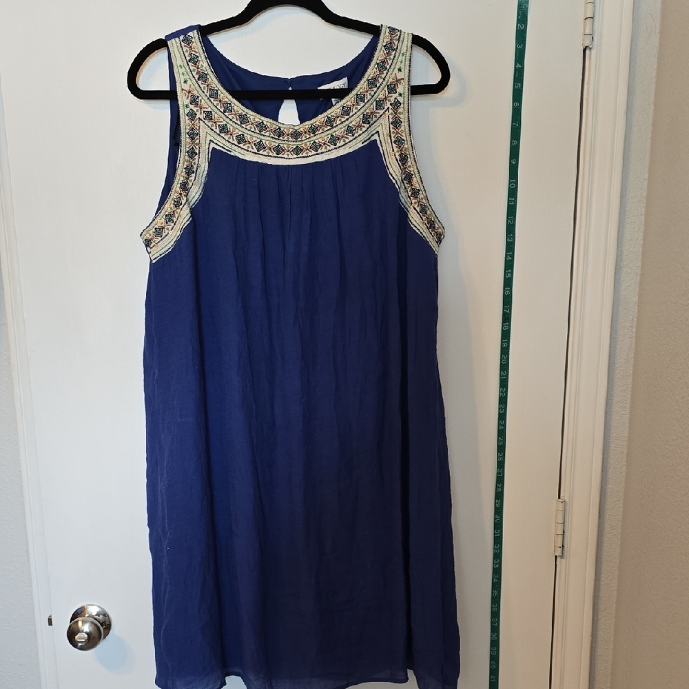 Luxology Embellished Blue Cocktail Sundress